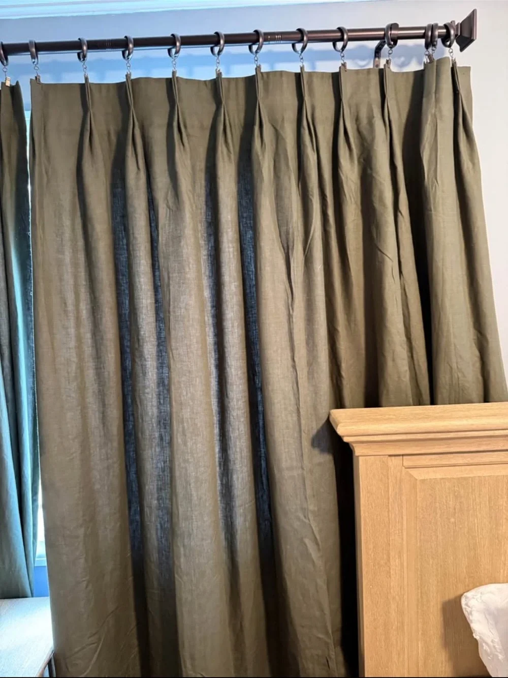West elm balsam green 48x108 curtains (set of 2)